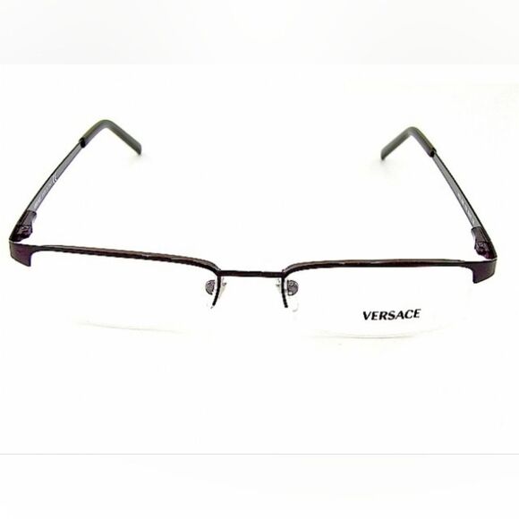 💜Vintage Versace Plum Rimless Eyeglasses & Hardshell Case - Picture 15 of 16